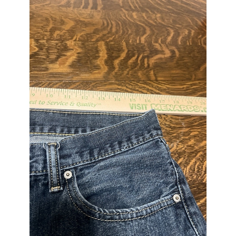 Levi's 505 Jeans Mens 33x30 Dark Wash Faded Straight Leg Denim - Picture 7 of 8